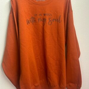 Orange Crewneck Sweater -‎ Inspirational Design